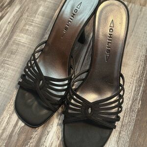 Black Strappy Heels by Chilis